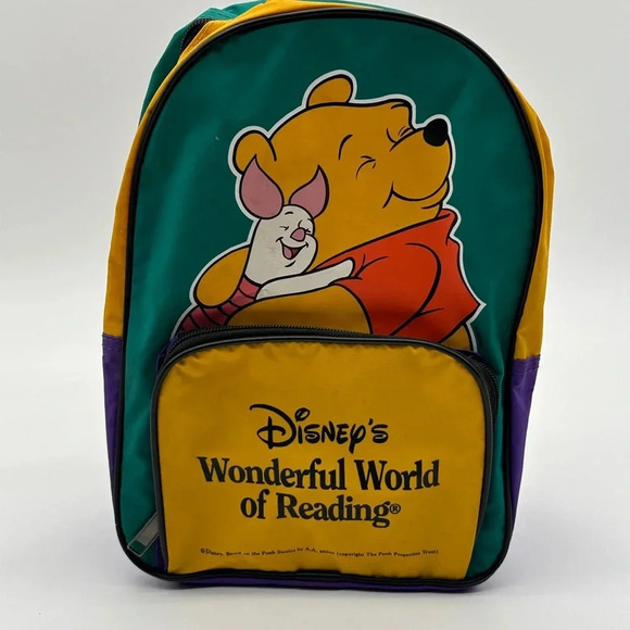 Vtg Disney Winnie The Pooh Wonderful World Of Reading Piglet Children's Bookbag - Picture 1 of 10